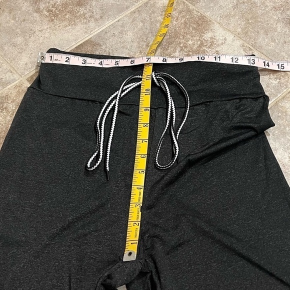 🆕 SHEIN high rise drawstring waist charcoal gray leggings medium - Picture 7 of 12